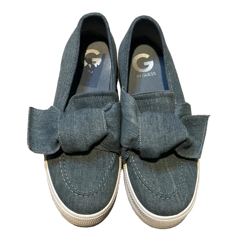 G by Guess Denim Platform Slip On Sneakers Woman’s 10